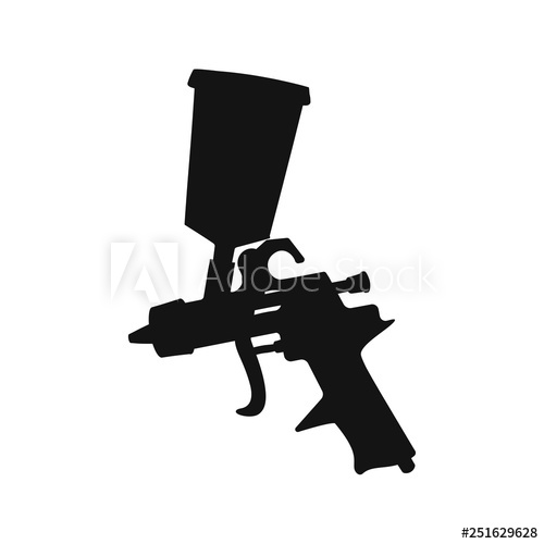 500x500 Spray Gun Icon Vector Illustration On White Background