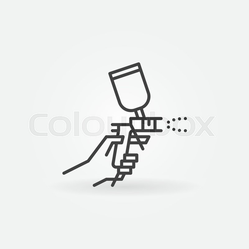 800x800 Spray Gun In Hand Icon Vector Simple Stock Vector Colourbox