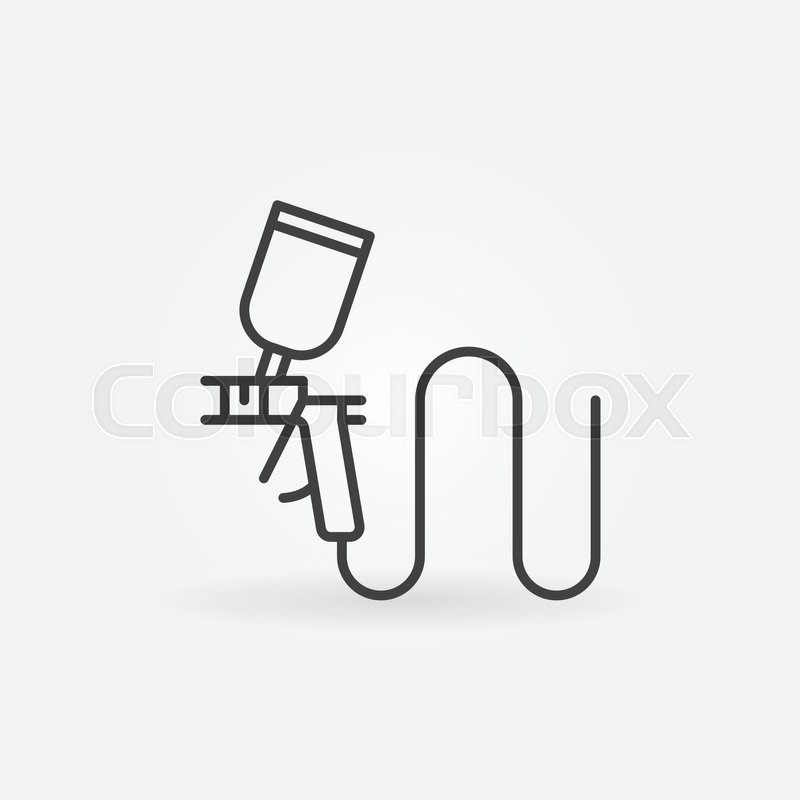 800x800 Spray Gun Linear Icon Vector Simple Stock Vector Colourbox