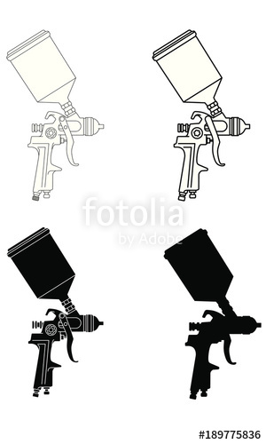 300x500 Spray Gun Solid And Outlined Stock Image And Royalty Free Vector
