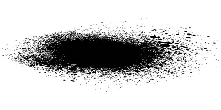 450x225 Splash Of Paint Sprayed Airbrush Spray Gun, Vector Template