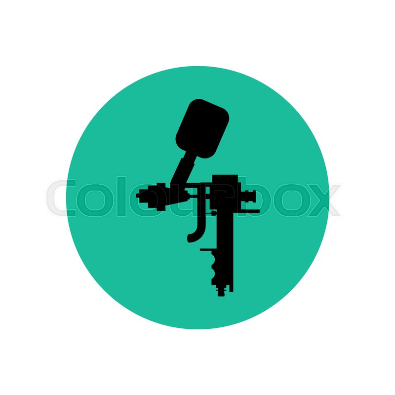 800x800 Airbrush Illustration Silhouette On Stock Vector Colourbox