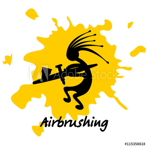 500x500 Airbrushing, Vector Icon, Logo The Artist With The Airbrush