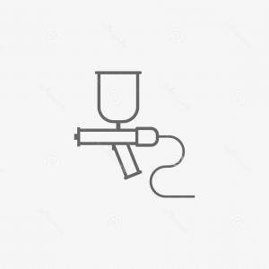 300x300 Stock Illustration Spray Gun Icon Paint Car Airbrush Vector Icon