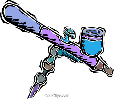 480x416 Airbrush Royalty Free Vector Clip Art Illustration