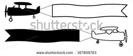 450x189 Airplane Clipart With Banner