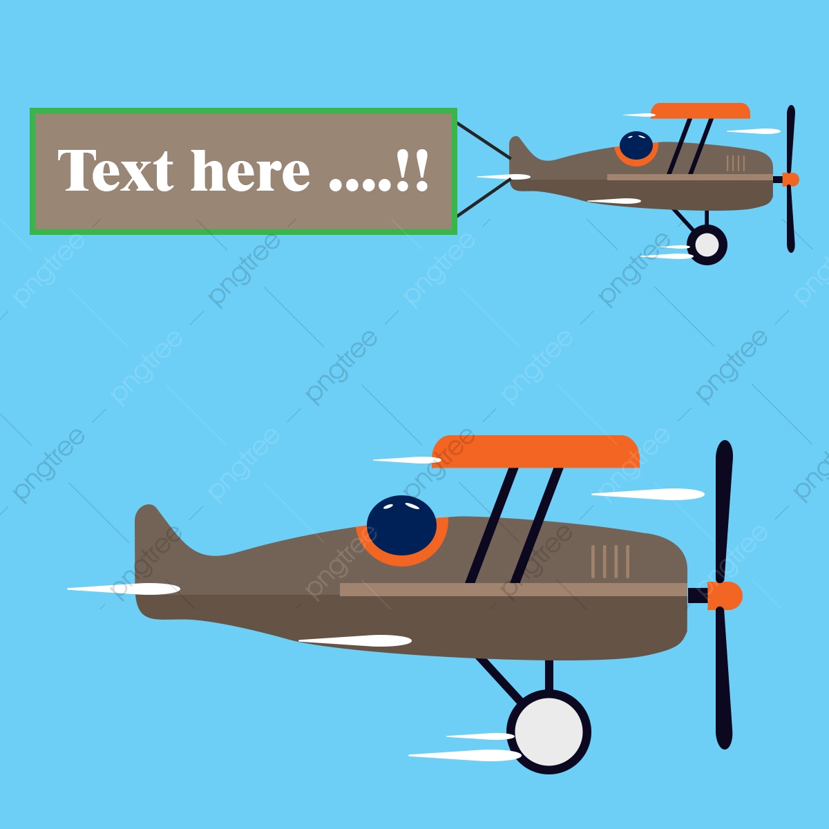 1200x1200 Airplane Flat Desig Top View With Poster, Airplane, Banner, Vector