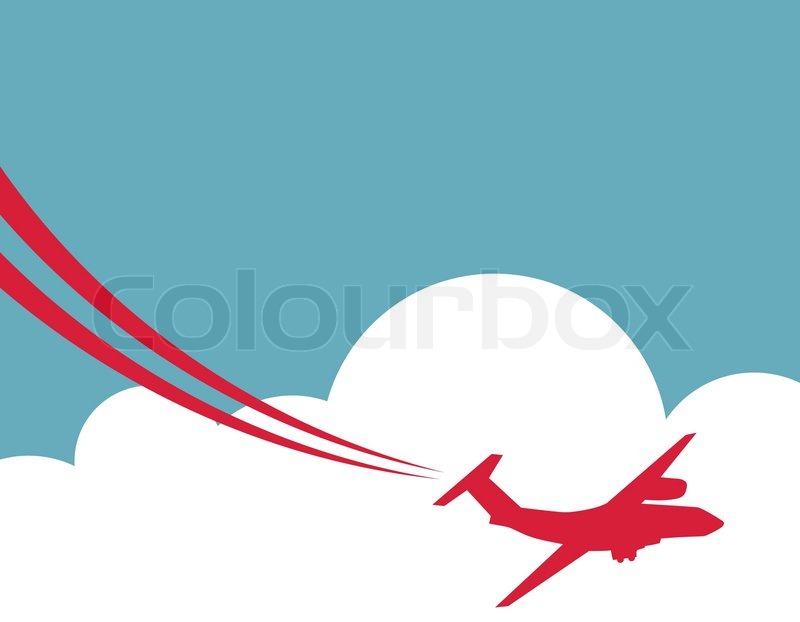 800x622 Flat Retro Airplane Banner Vector Stock Vector Colourbox