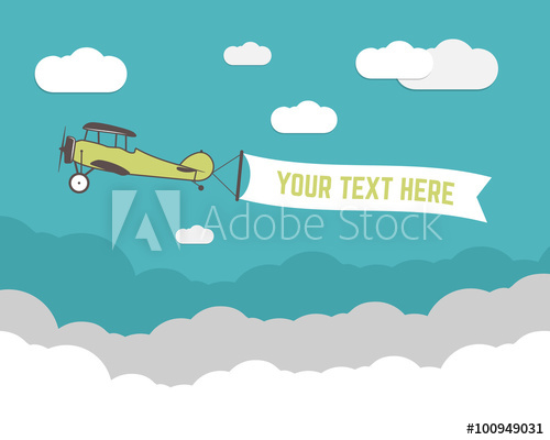 500x400 Vintage Airplane Banner And Travel Infographics With Empty Form