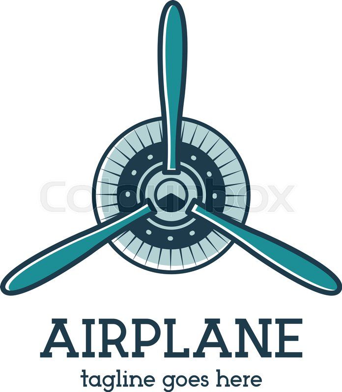 696x799 Hi Res Stock Vector Airplane Propeller Logo Template With Radial