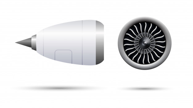 626x352 Realistic Turbo Jet Engine Of Airplane Vector Premium Download
