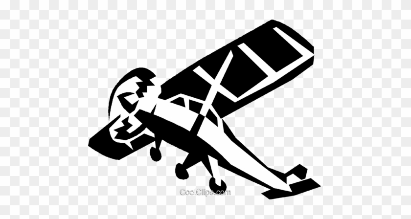 840x448 Single Engine Plane Royalty Free Vector Clip Art Illustration