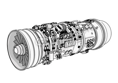 400x283 Sketch Of Aircraft Engine Vector Buy Photos Ap Images Detailview