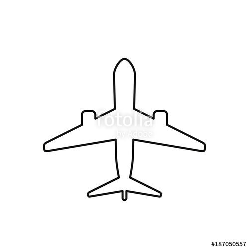 Airplane Outline Vector at Vectorified.com | Collection of Airplane ...