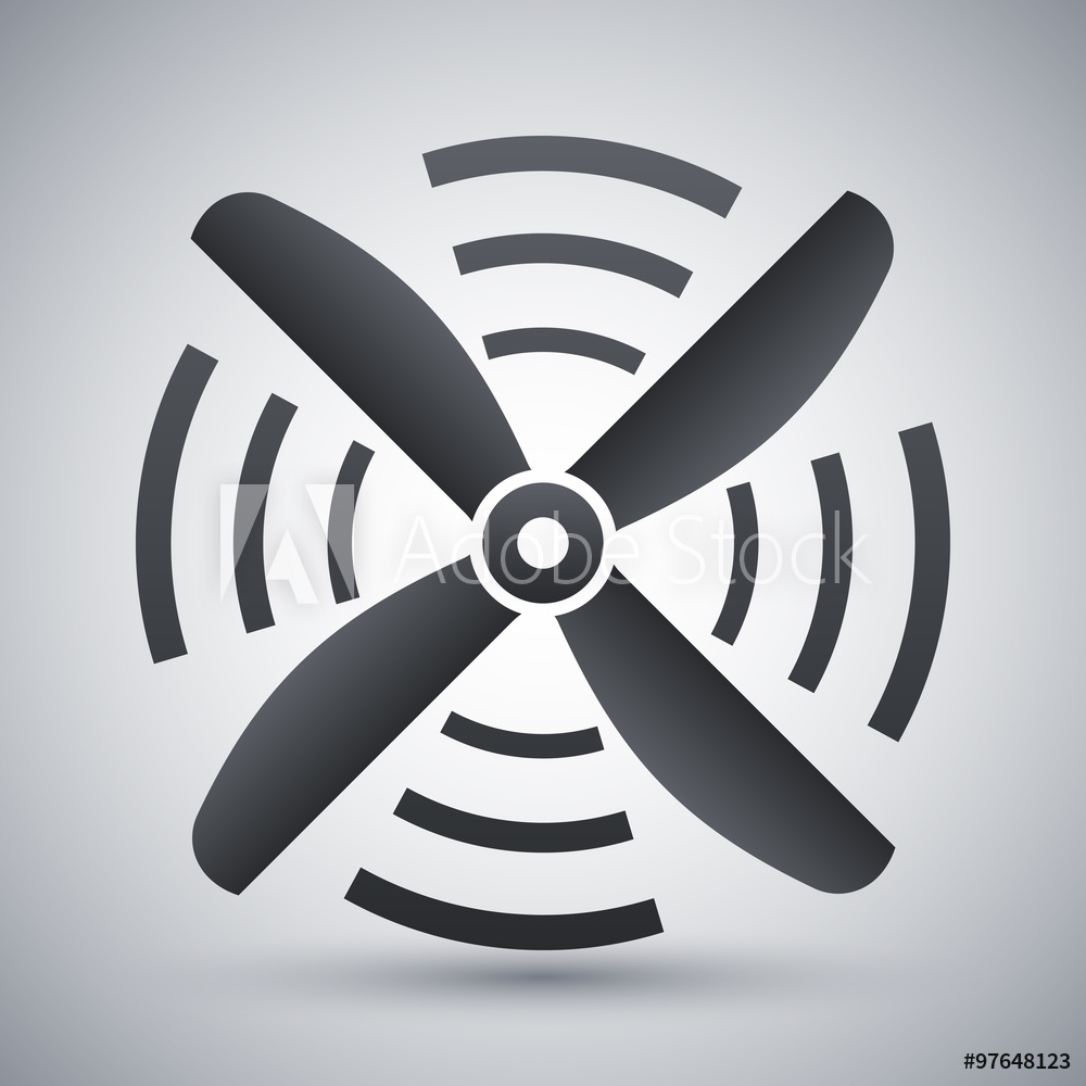 1000x1000 Photo Art Print Airplane Propeller Icon, Vector Europosters