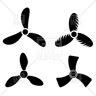 400x400 Set Of Propeller Icons Vector Image Of Icons And Emblems