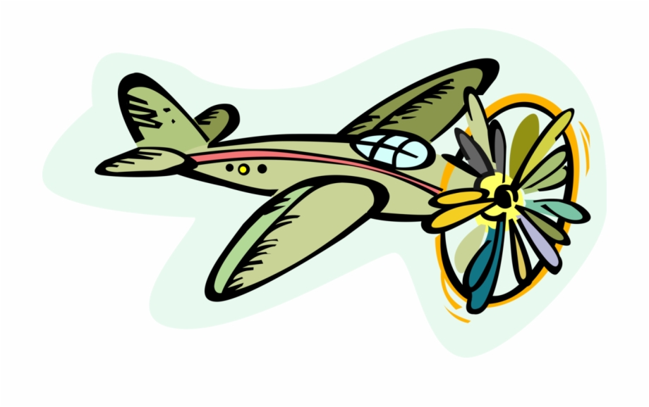 920x578 Vector Illustration Of Propeller Aircraft Airplane