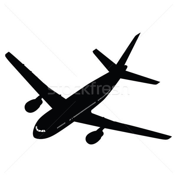 Airplane Silhouette Vector Illustration Pavel Konovalov 600x600 Airplane Silhouette Vector Illustration Pavel Konovalov