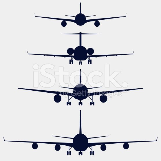 Airplanes Silhouette Front View, Aircraft Vector Icon Set 556x556 Airplanes Silhouette Front View, Aircraft Vector Icon Set