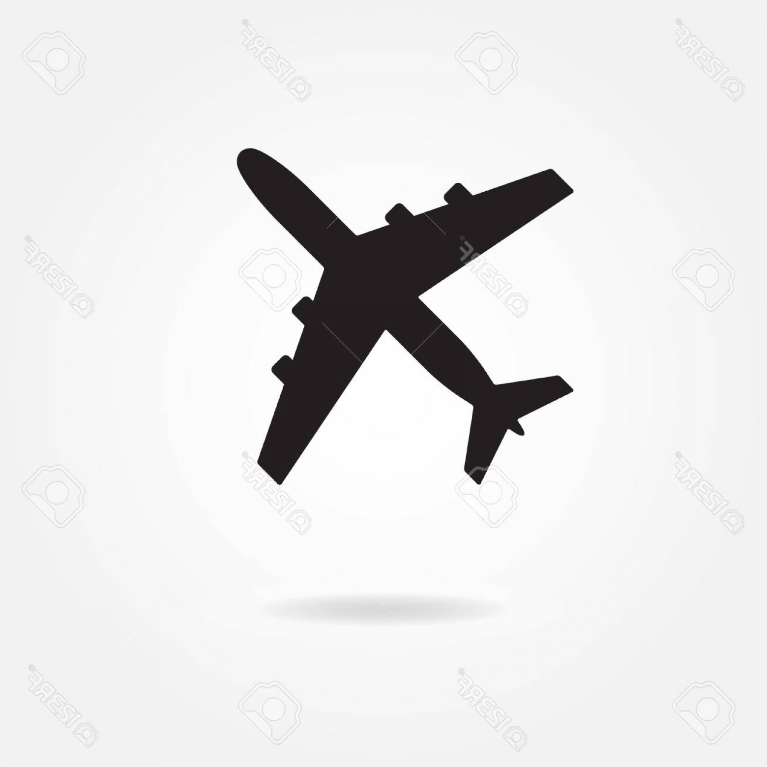 Photostock Vector Airplane Silhouette Vector Aircraft Icon 1560x1560 Photostock Vector Airplane Silhouette Vector Aircraft Icon