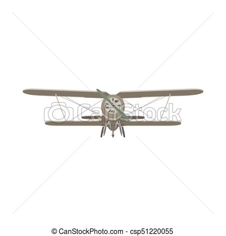 450x470 Biplane Vintage Airplane Vector Plane Old Retro Propeller