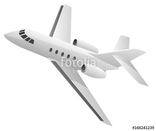 500x420 Business Jet Airplane Vector Illustration Stock Image And Royalty