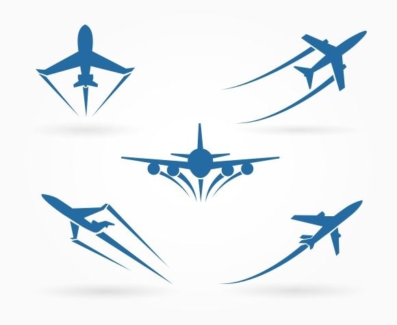 580x475 Flying Up Airplane Icons