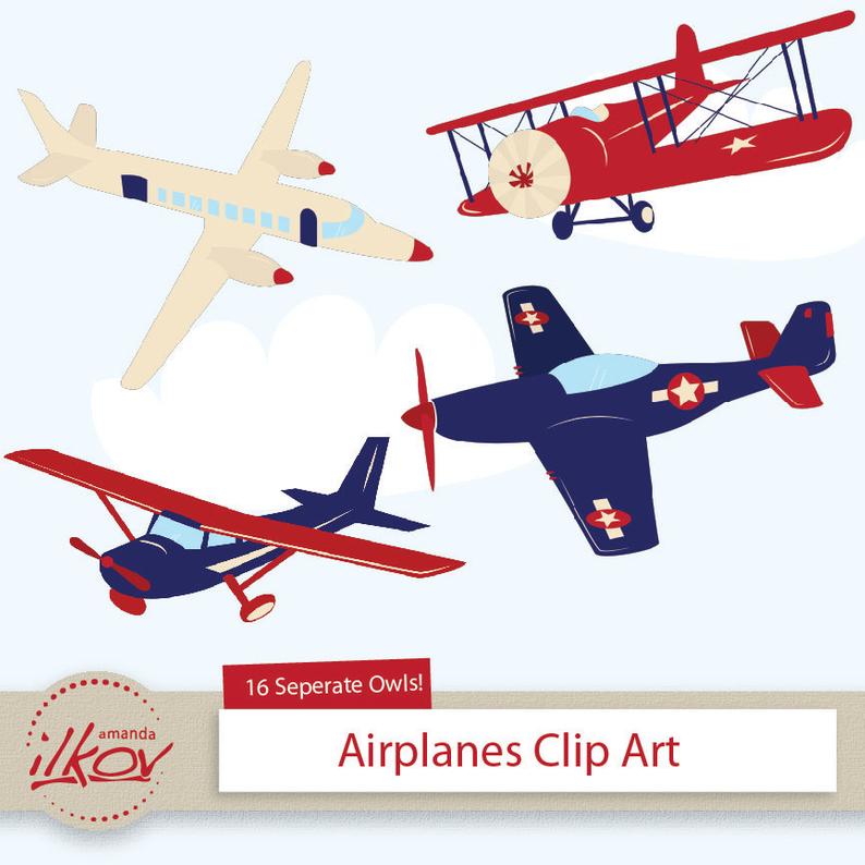 794x794 Professional Kids Airplane Clipart For Digital Scrapbooking Etsy