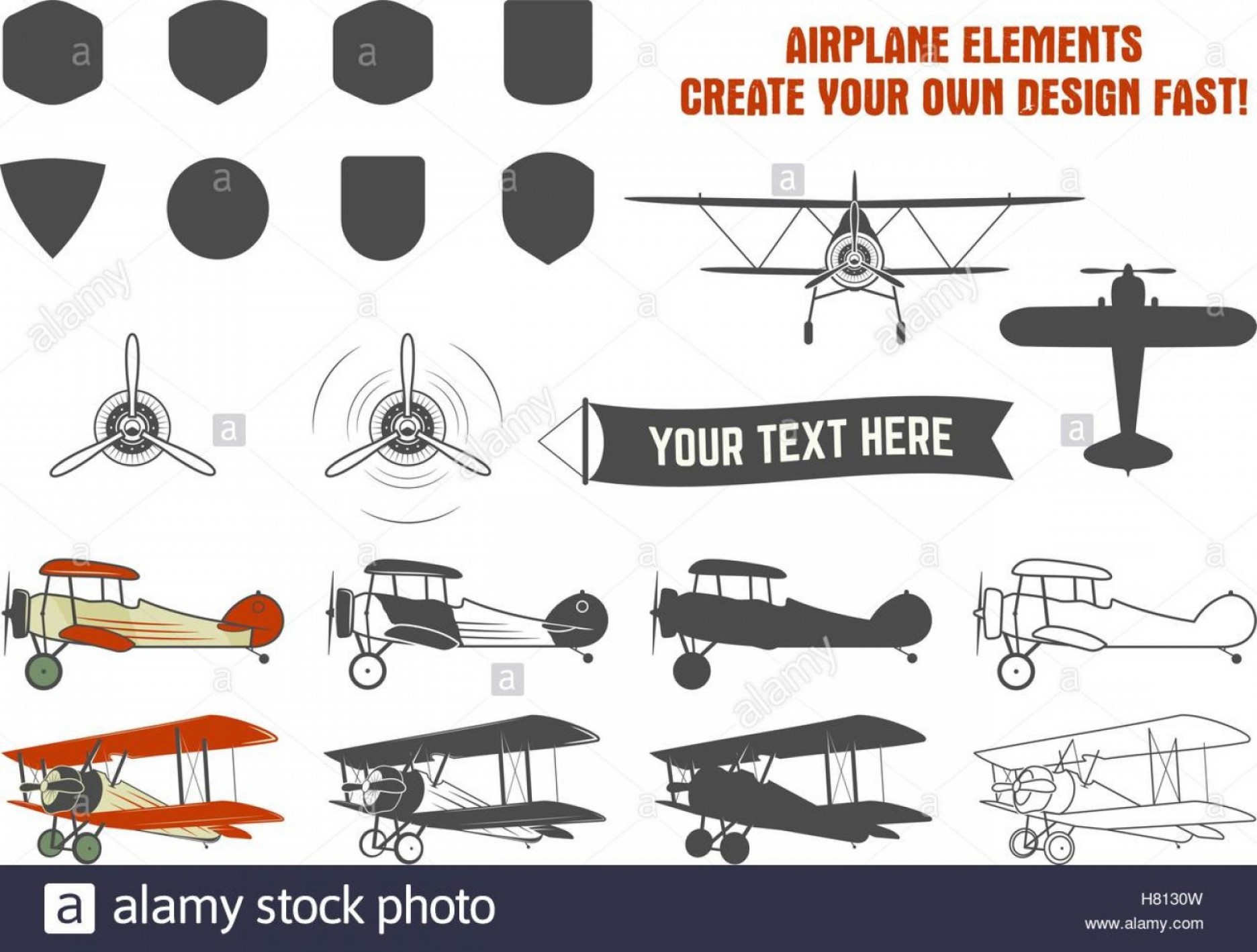 Stock Photo Vintage Airplane Symbols Biplane Vector Graphic Labels 1872x1418 Stock Photo Vintage Airplane Symbols Biplane Vector Graphic Labels