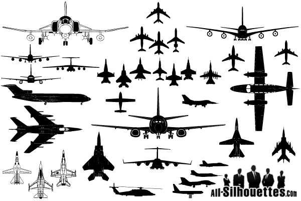Vector Airplane Silhouettes Clip Art Download Free Vector Art 600x400 Vector Airplane Silhouettes Clip Art Download Free Vector Art