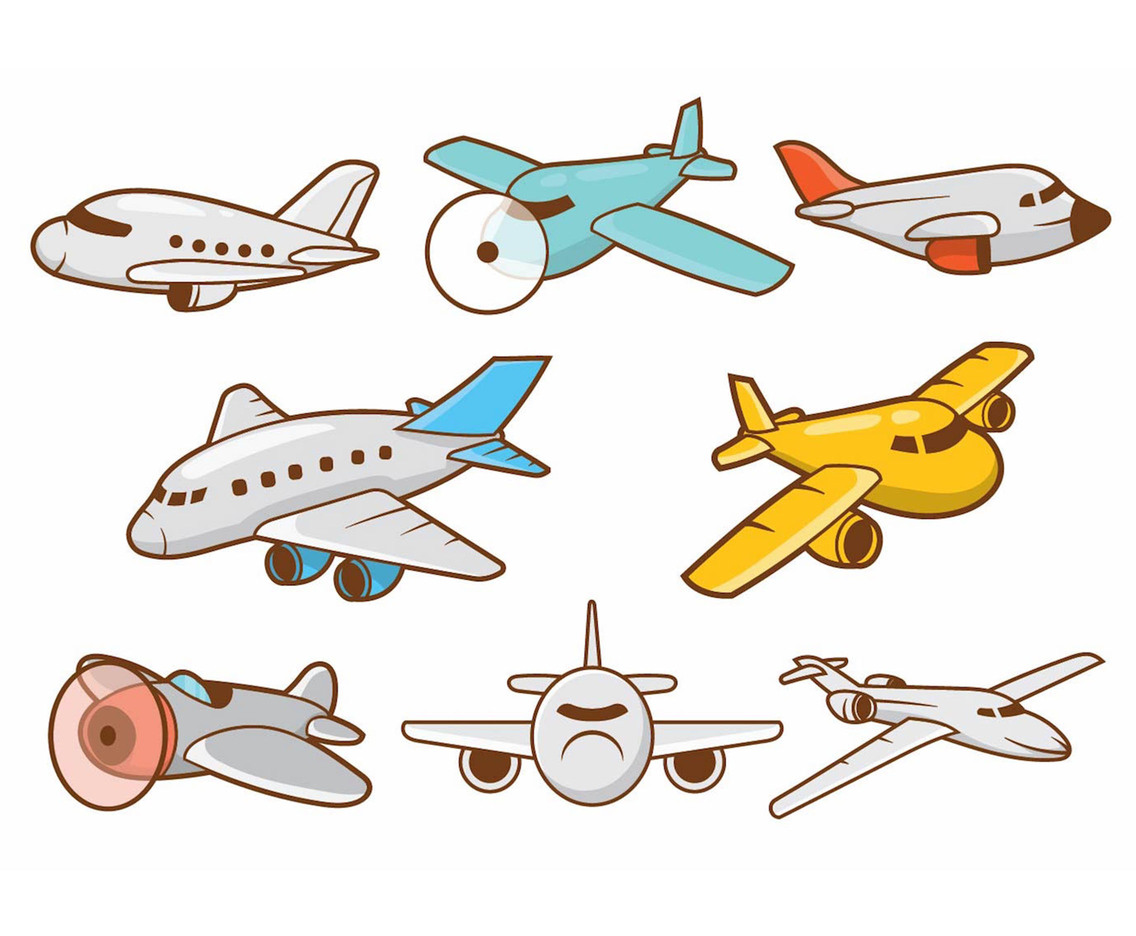 1136x936 Cartoon Airplane Vector Set Free Vectors Ui Download