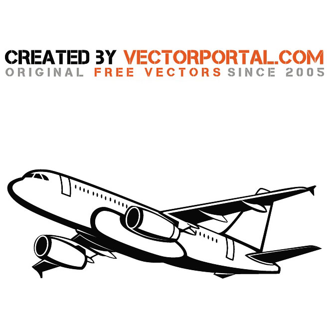 660x660 Passenger Airplane Vector