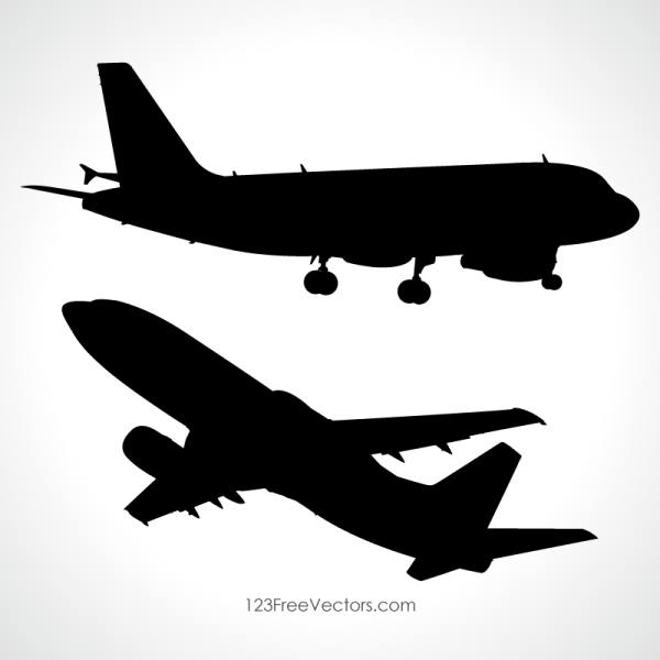 Aeroplane Vector Silhouette Airplane Silhouette Airplane 600x600 Aeroplane Vector Silhouette Airplane Silhouette Airplane