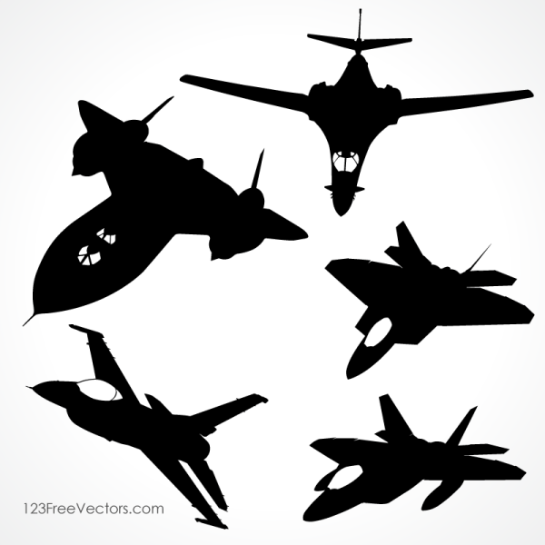 Fighter Aircraft Vector Airplane Silhouette Fighter Aircraft 600x600 Fighter Aircraft Vector Airplane Silhouette Fighter Aircraft