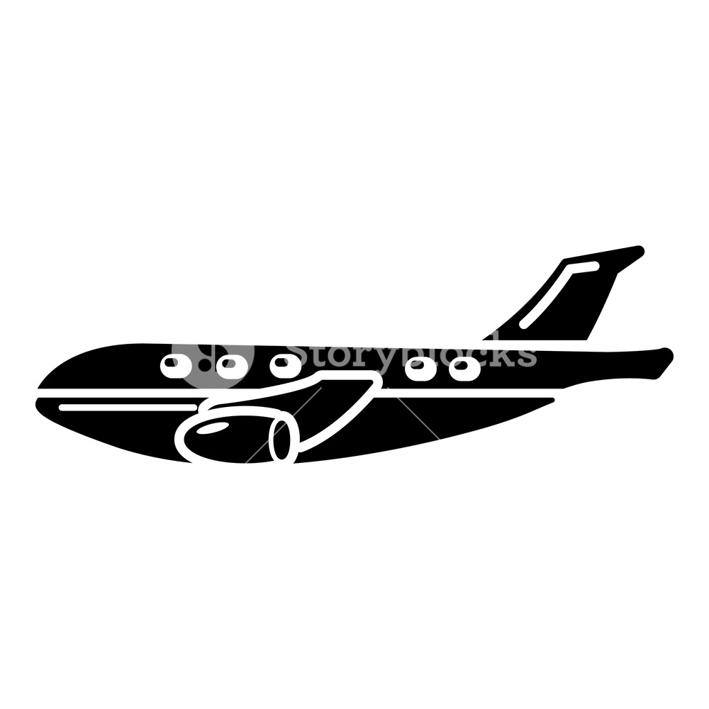 Passenger Airplane Icon Simple Illustration Of Passenger Airplane 1000x1000 Passenger Airplane Icon Simple Illustration Of Passenger Airplane