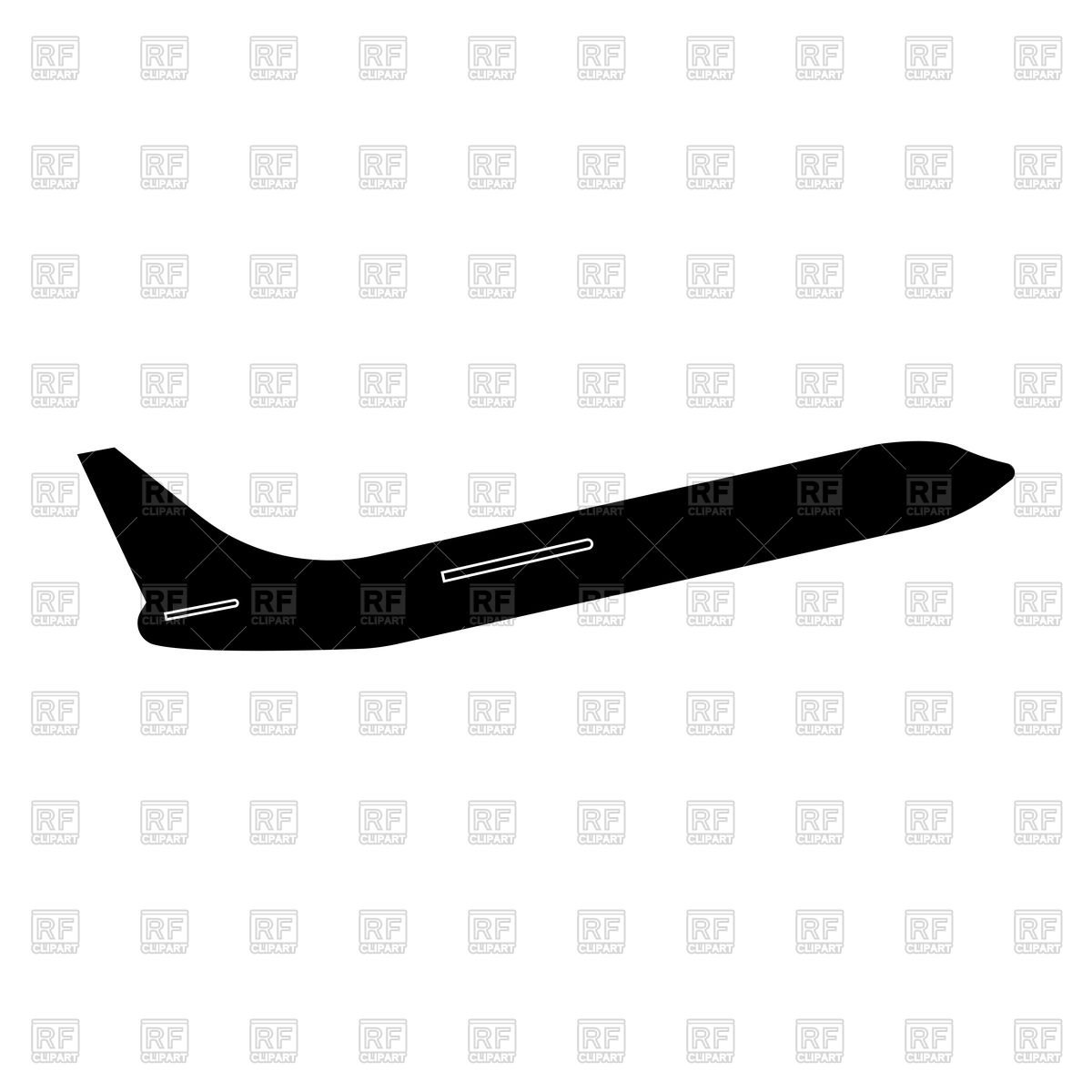 Silhouette Of Airplane Vector Image Of Objects 1200x1200 Silhouette Of Airplane Vector Image Of Objects