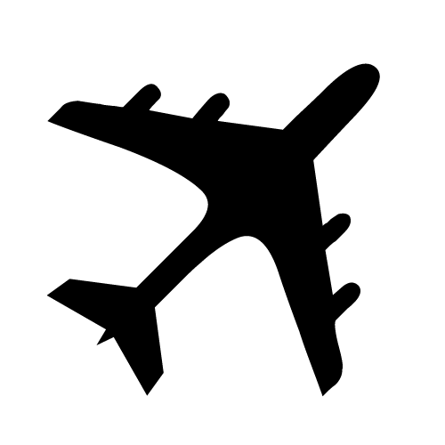 500x500 Airplane Silhouette