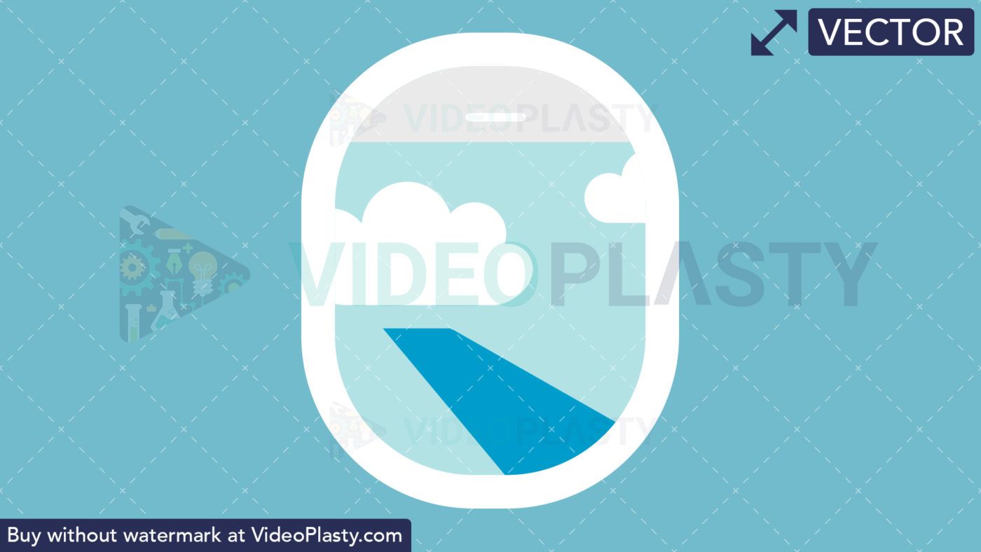 1400x788 Plane Window Flat Icon