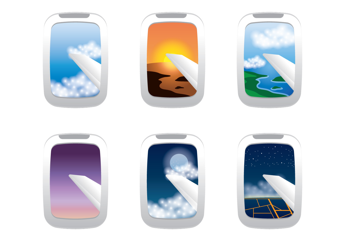 1400x980 Plane Window Free Vector Art