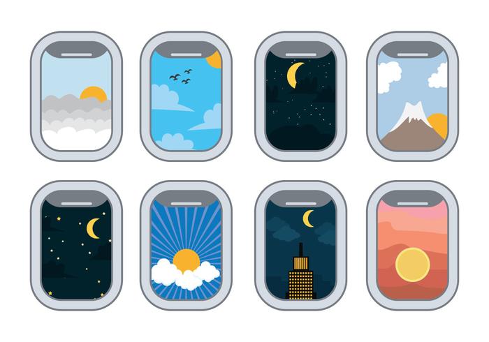 700x490 Plane Window Vector