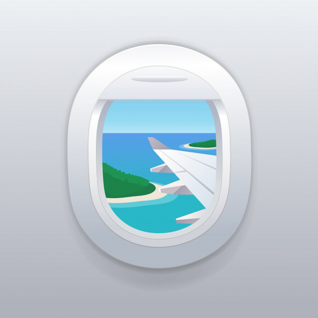 626x626 View From Airplane Window Vector Premium Download