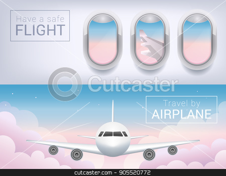 450x351 Airplane Window, The Tourist Banner Airplane In The Clouds, Safe