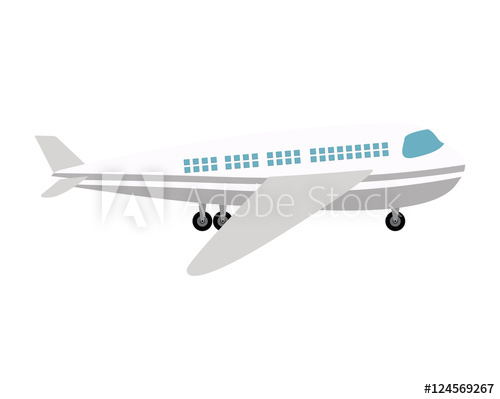 500x399 Travel Airplane Windows And Wheels And Wing Vector Illustration