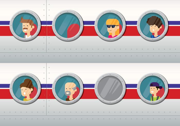 700x490 Airplane Window Free Vector Art