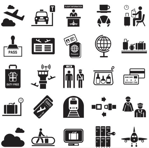Airport Icons Free Set Vector Free Download 508x504 Airport Icons Free Set Vector Free Download