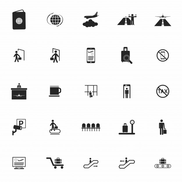 Airport Icon Set Vector Free Download 626x626 Airport Icon Set Vector Free Download