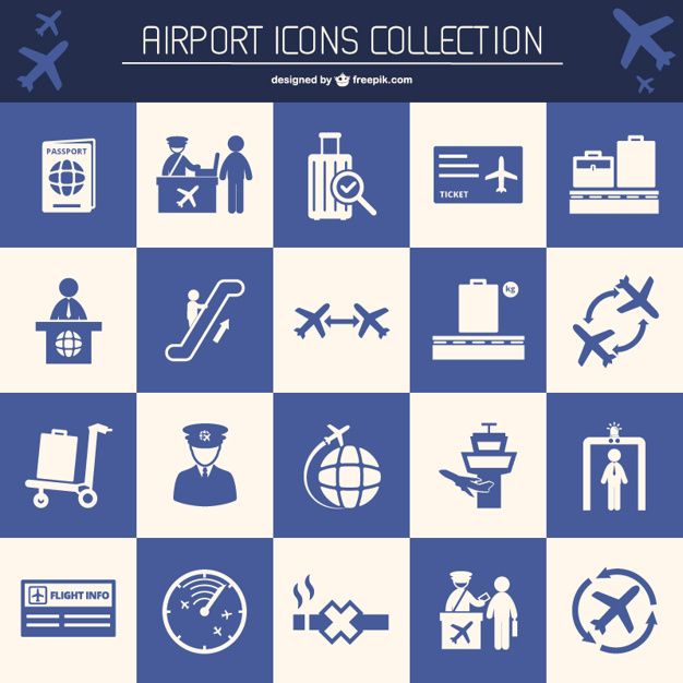 Airport Icons Collection Vector Free Download Travel Vector 626x626 Airport Icons Collection Vector Free Download Travel Vector