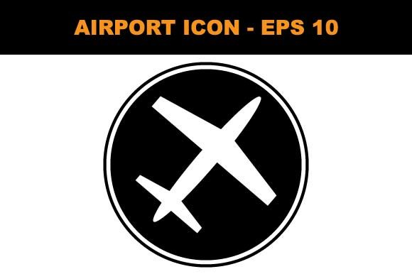 Airport, Journey Icon On Black Circle 580x386 Airport, Journey Icon On Black Circle