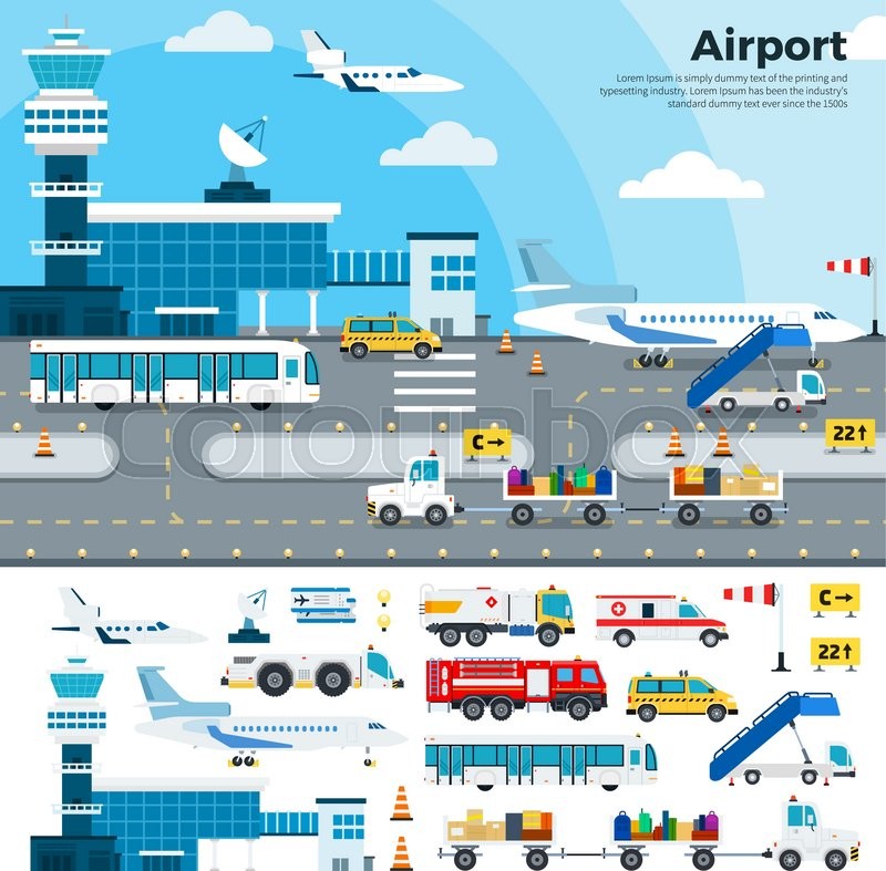 Airport Vector Flat Illustrations Stock Vector Colourbox 800x787 Airport Vector Flat Illustrations Stock Vector Colourbox