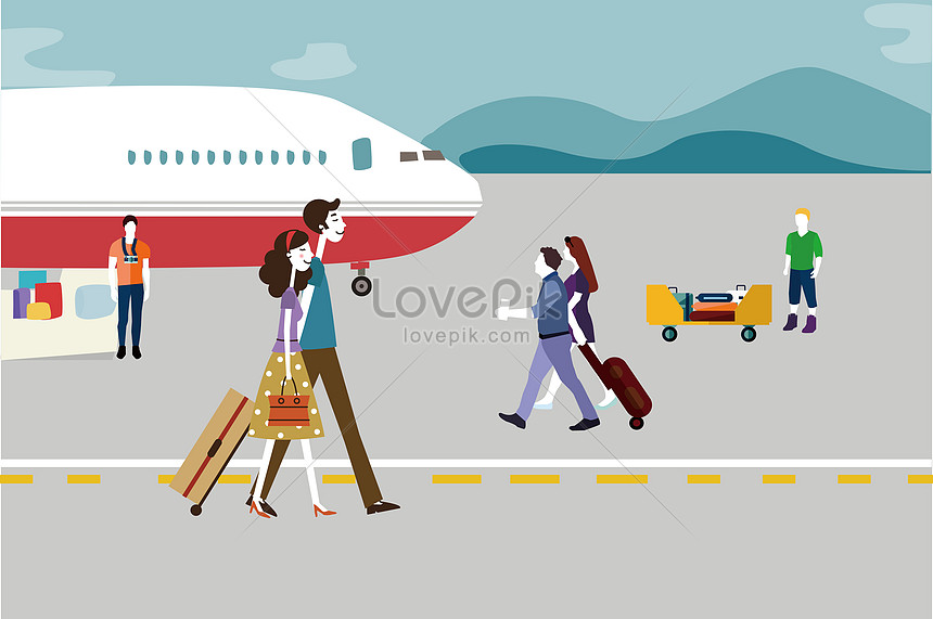 860x571 Holiday Airport Vector Illustration Illustration Image Picture